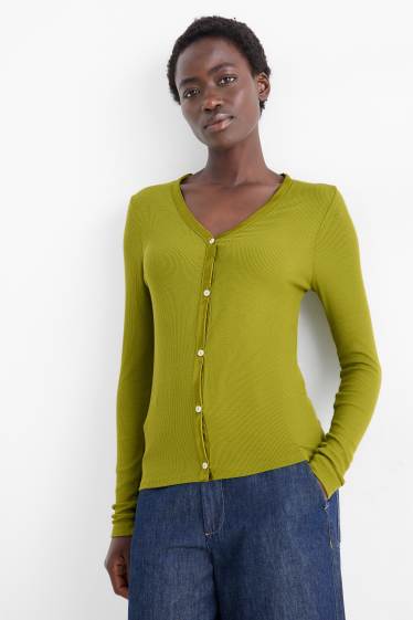 Femmes - Gilet en maille - vert
