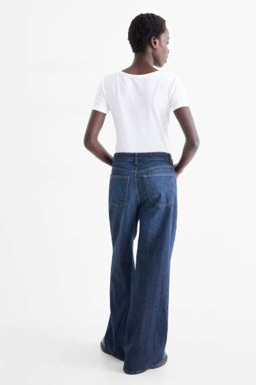 Donna - Jeans a gamba larga - vita alta - jeans blu