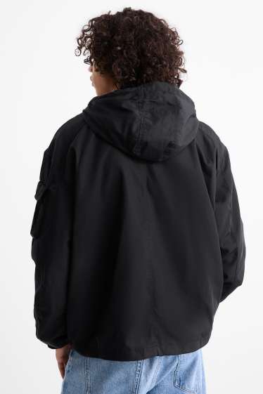 Men - Jacket with hood - black
