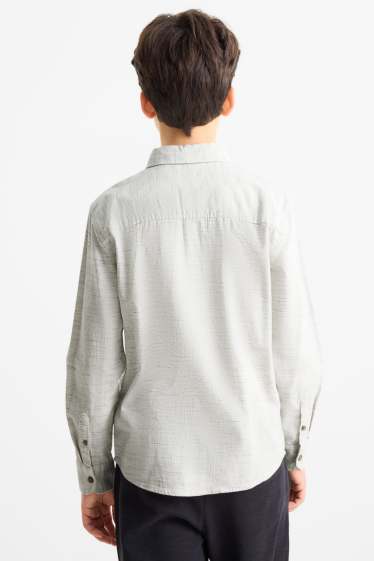 Enfants garçons - Chemise - finition texturée - gris clair