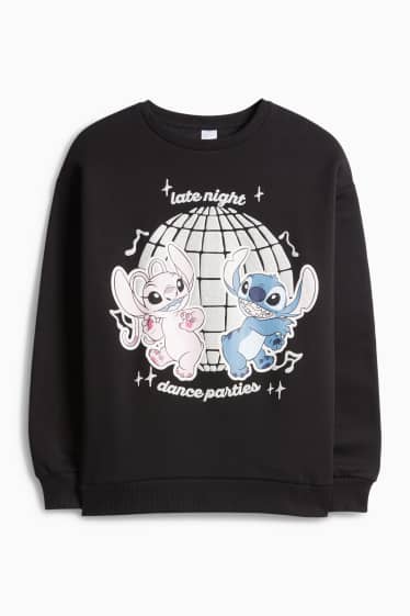 Děti - dívky - Lilo & Stitch - mikina - černá