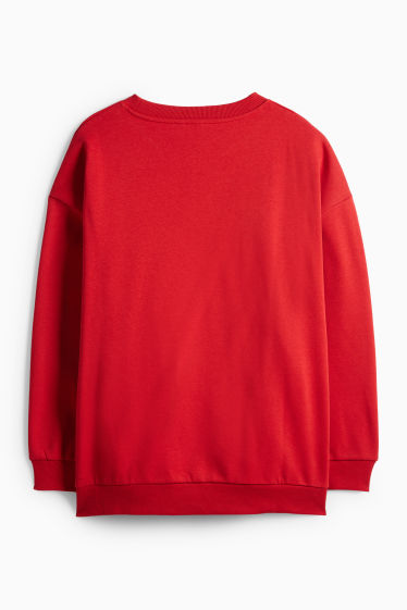 Dames - Sweatshirt voor de kerst - Peanuts - rood