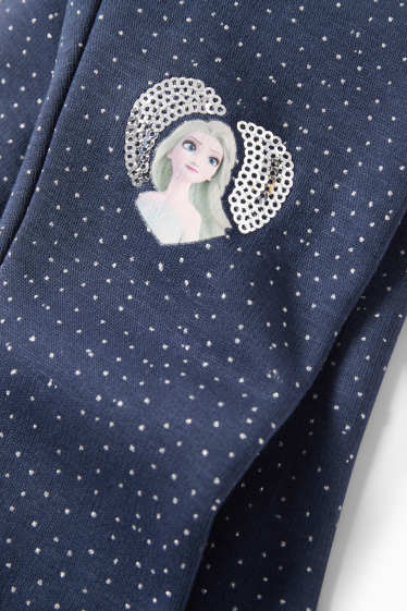 Enfants filles - La Reine des Neiges - leggings chauds - bleu foncé