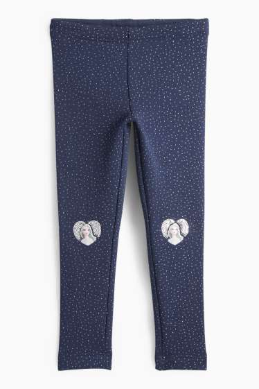 Enfants filles - La Reine des Neiges - leggings chauds - bleu foncé