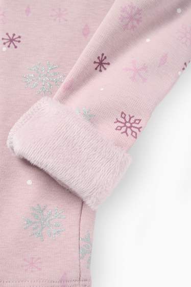 Enfants filles - La Reine des Neiges - leggings chauds - rose