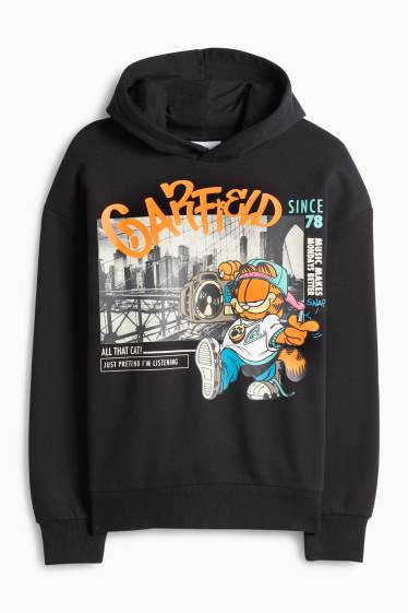 Kinderen: jongens - Garfield - hoodie - zwart