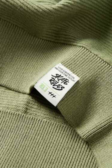 Děti - chlapci - Svetr - žebrovaný - zelená