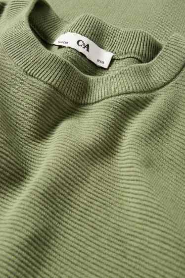 Děti - chlapci - Svetr - žebrovaný - zelená