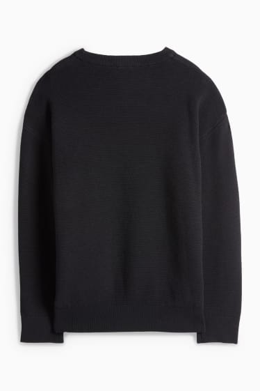 Děti - chlapci - Svetr - žebrovaný - černá