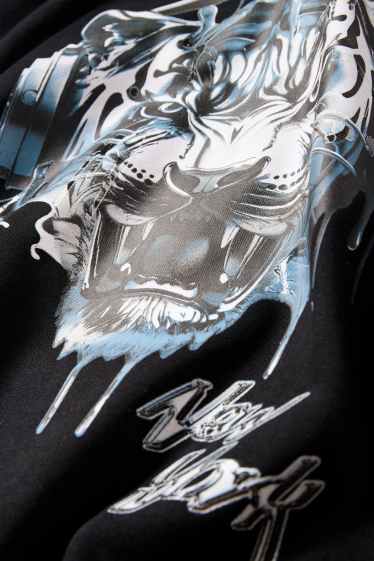 Enfants garçons - Tigre - sweat à capuche - noir