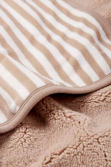 Unisexe - Le Roi Lion - couverture pour bébé - à rayures- 100 x 80 cm - beige