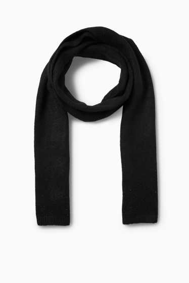 Dámské - Šála se štrasovými kamínky - černá