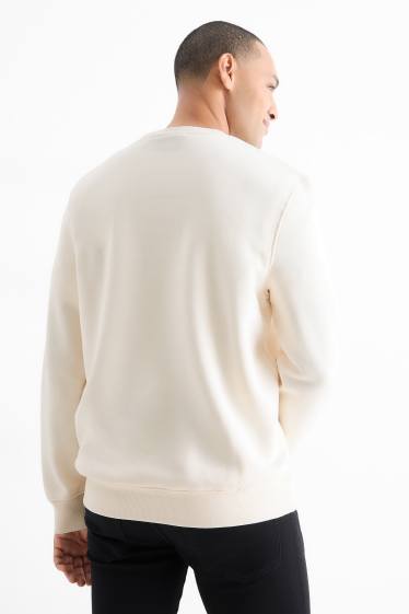 Uomo - Felpa - bianco crema