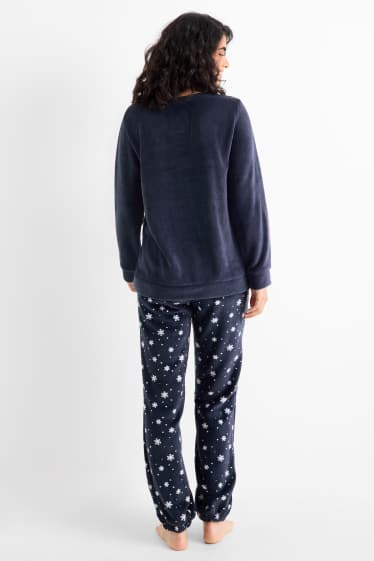 Damen - Weihnachts-Pyjama - Snoopy - dunkelblau