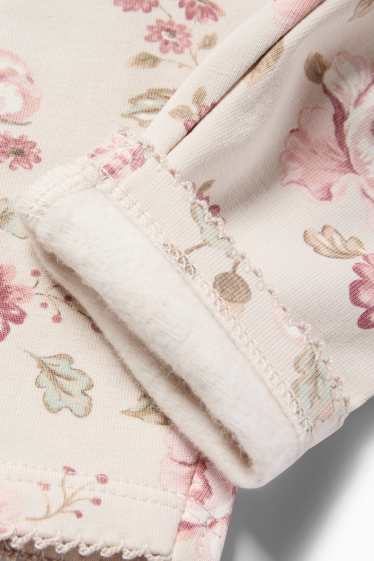 Nadó nena - Leggings tèrmics per a nadó - de flors - beix clar
