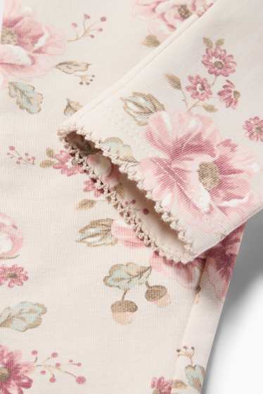 Nadó nena - Leggings tèrmics per a nadó - de flors - beix clar