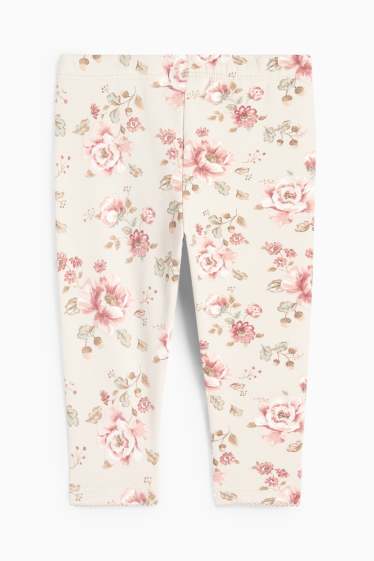 Nadó nena - Leggings tèrmics per a nadó - de flors - beix clar