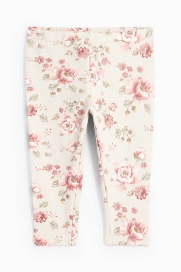 Nadó nena - Leggings tèrmics per a nadó - de flors - beix clar