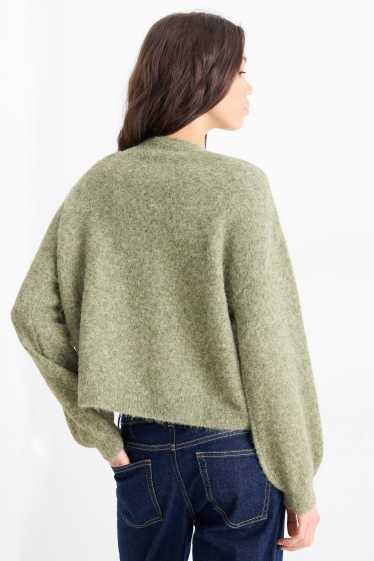 Damen - Pullover - grün