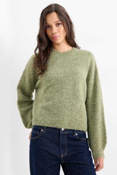 Damen - Pullover - grün
