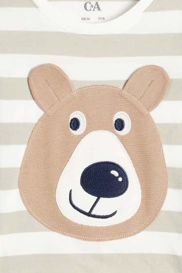 Kinderen: jongens - Set van 3 - wilde dieren - longsleeve - groen