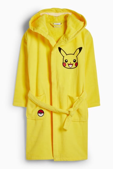 Enfants garçons - Pokémon - Pikachu - peignoir à capuche - jaune
