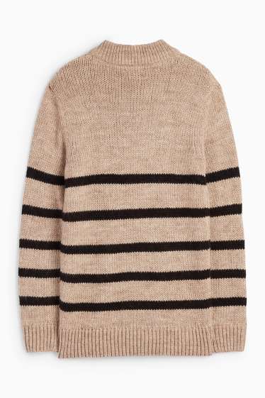 Enfants garçons - Pull - à rayures - beige