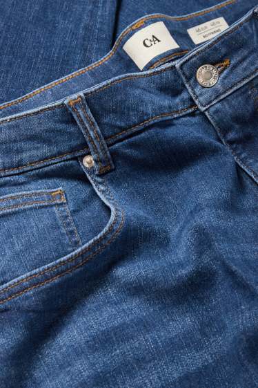 Women - Boyfriend jeans - mid-rise waist - blue denim