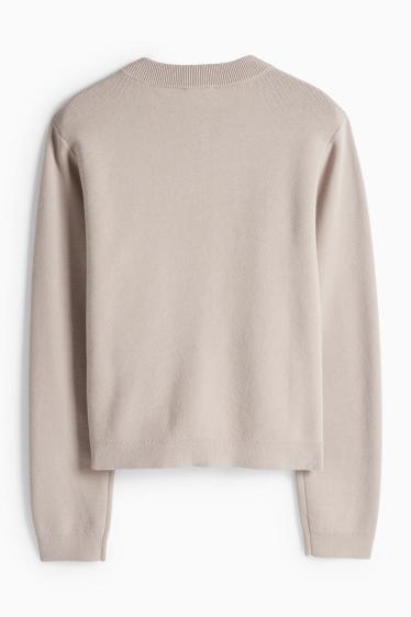 Femei - Cardigan tricotat - taupe