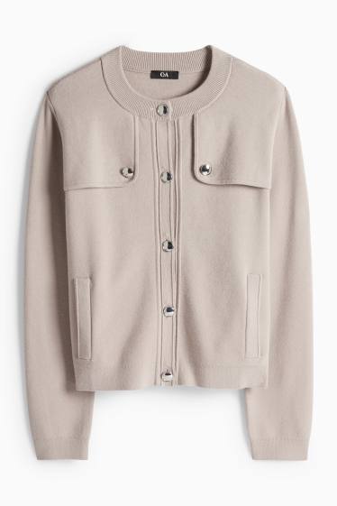 Femei - Cardigan tricotat - taupe