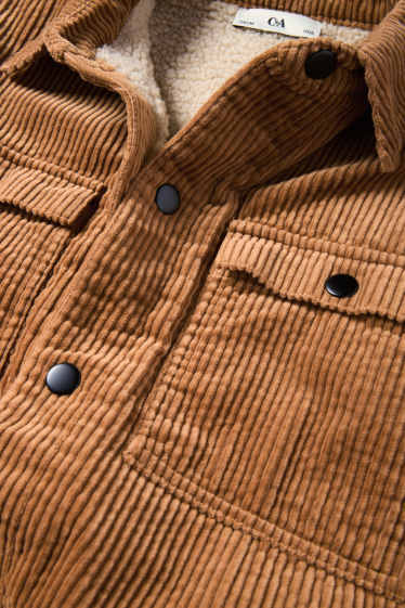 Kinder Buben - Cord-Hemdjacke - hellbraun