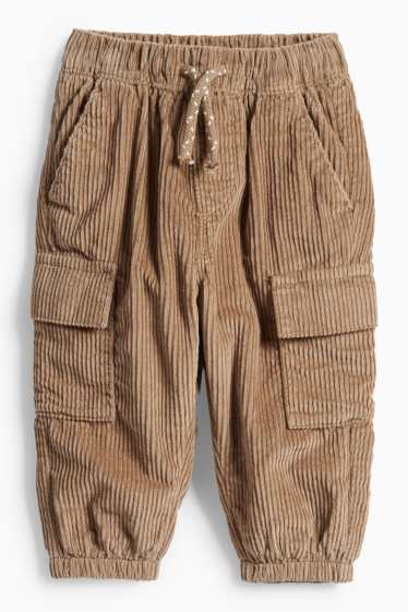 Bebeluși - băieți - Pantaloni cargo termoizolanți bebeluși - maro deschis