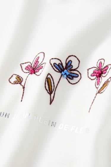 Dámské - Tričko s dlouhým rukávem - regular fit - bílá