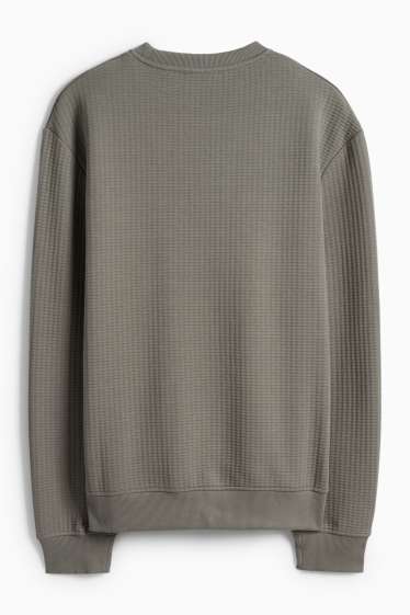 Pánské - Mikina - strukturovaná - zelená