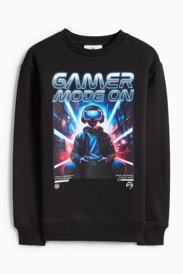 Děti - chlapci - Gaming - mikina - černá