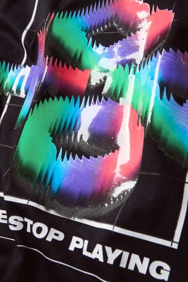 Děti - chlapci - PlayStation - tričko s dlouhým rukávem - černá