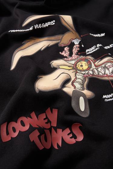 Děti - chlapci - Looney Tunes - mikina s kapucí - černá