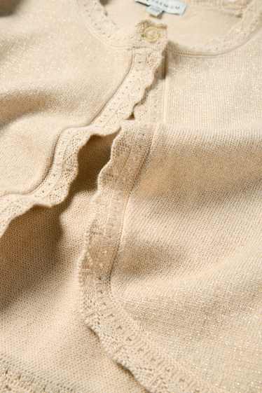 Kinder Mädchen - Baby-Strickjacke - beige