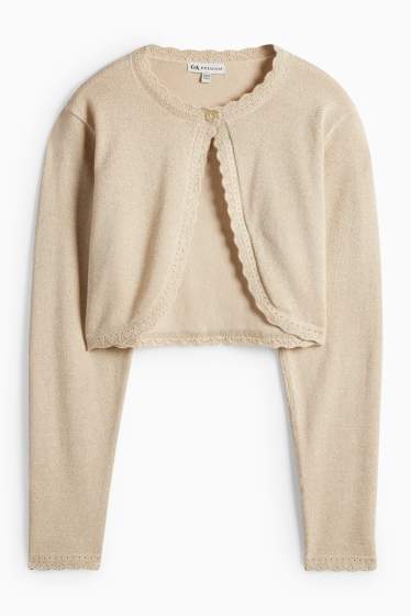 Kinder Mädchen - Baby-Strickjacke - beige