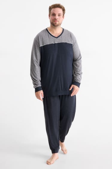 Hommes - Pyjama - bleu foncé