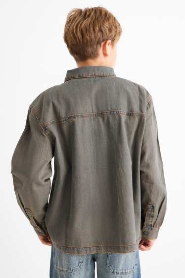 Enfants garçons - Chemise en jean - jean gris