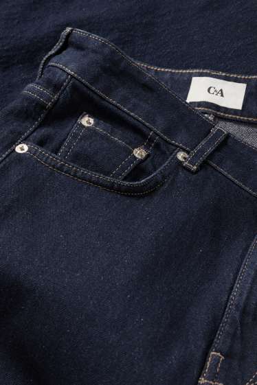 Women - Flared jeans - high waist - denim-dark blue