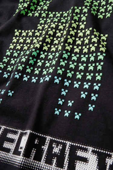 Děti - chlapci - Minecraft - tričko s dlouhým rukávem - černá