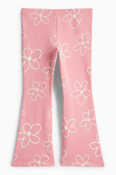 Enfants filles - Minnie Mouse - flared leggings - à fleurs - rose