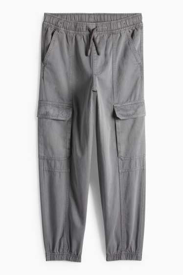 Kinder Buben - Cargohose - grau