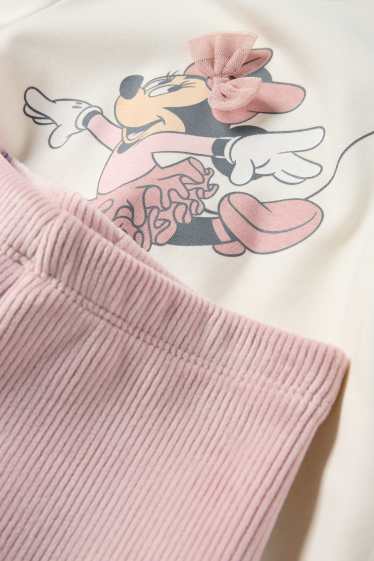 Baby Girls - Minnie Mouse - baby outfit - plush-lined - 3 piece - white / rose