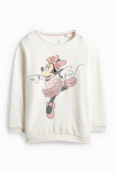 Baby Girls - Minnie Mouse - baby outfit - plush-lined - 3 piece - white / rose