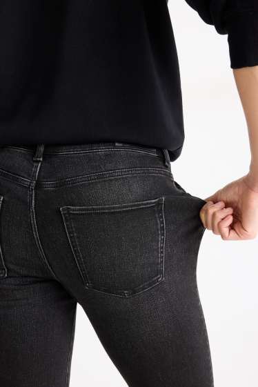 Dames - Slim jeans - mid waist - thermojeans - LYCRA® - jeansdonkergrijs
