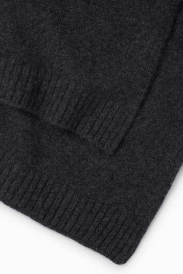 Uomo - Sciarpa in cashmere - grigio scuro