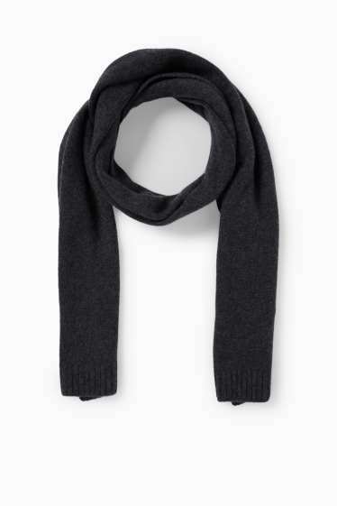 Uomo - Sciarpa in cashmere - grigio scuro
